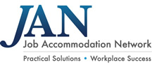 Job Accommodation Network logo with JAN acronym in large dark blue letters